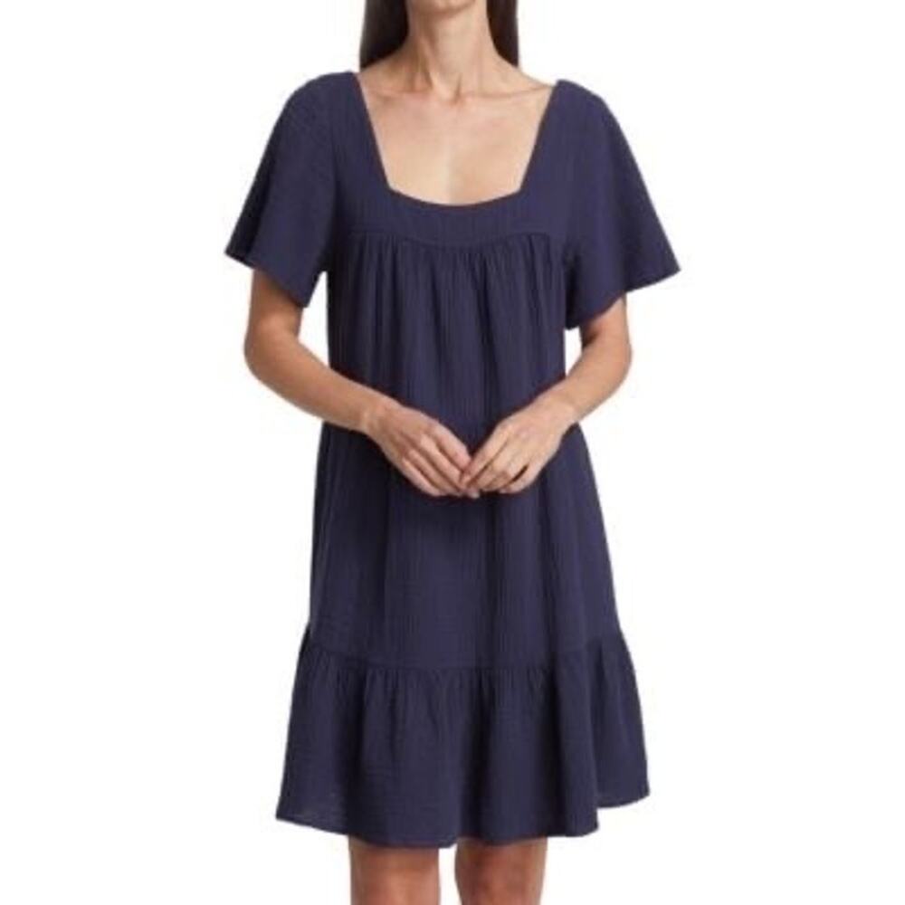 Rails Valentina Square neck tiered tunic babydoll Dress XL Blue